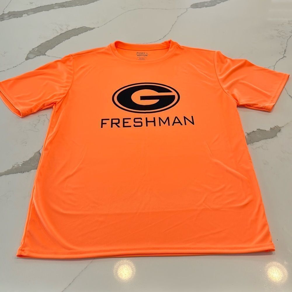 Bishop Gorman Orange Freshman Shirt. Small. Silky feel.